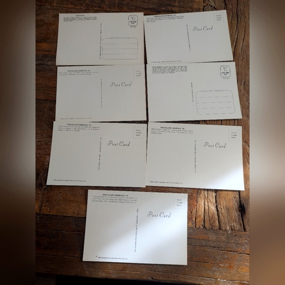 Graceland Elvis Presley Vintage Postcard Lot Of 7 Memphis Tennessee 80s‎ - Picture 5 of 6